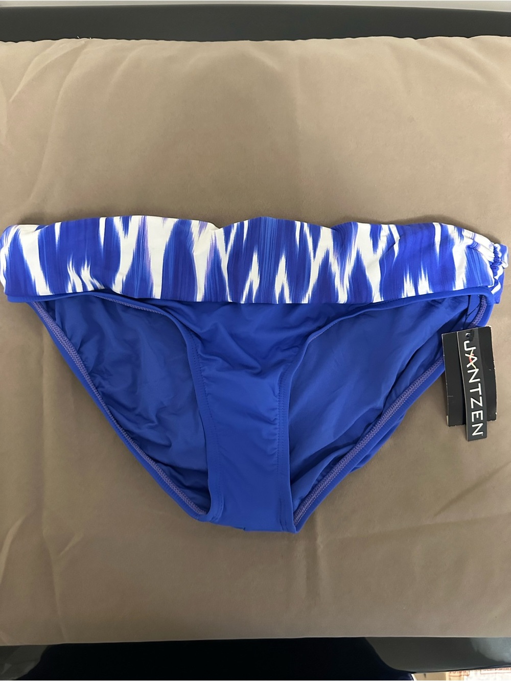 Jantzen Royal Blue & White Ruffle Bikini Bottom